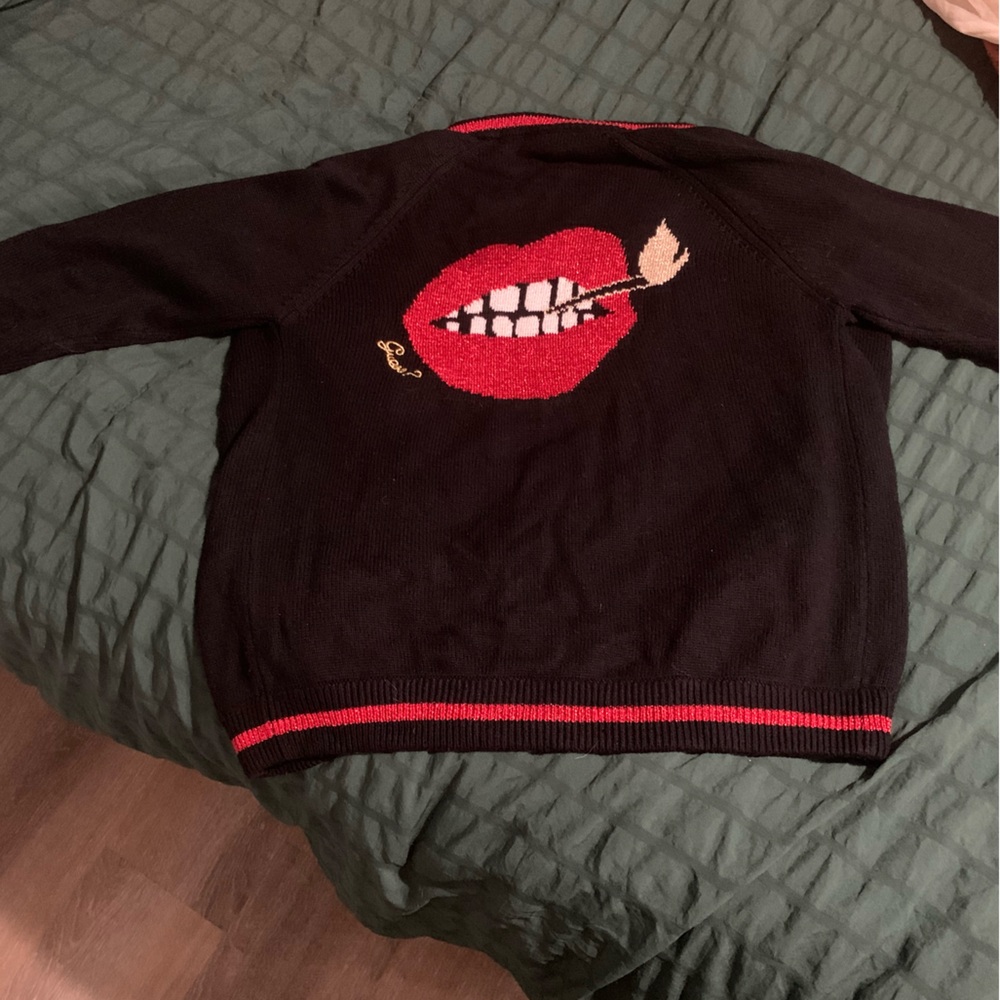 GUESS zip up cardigan MATCHSTICK MOUTH 👄